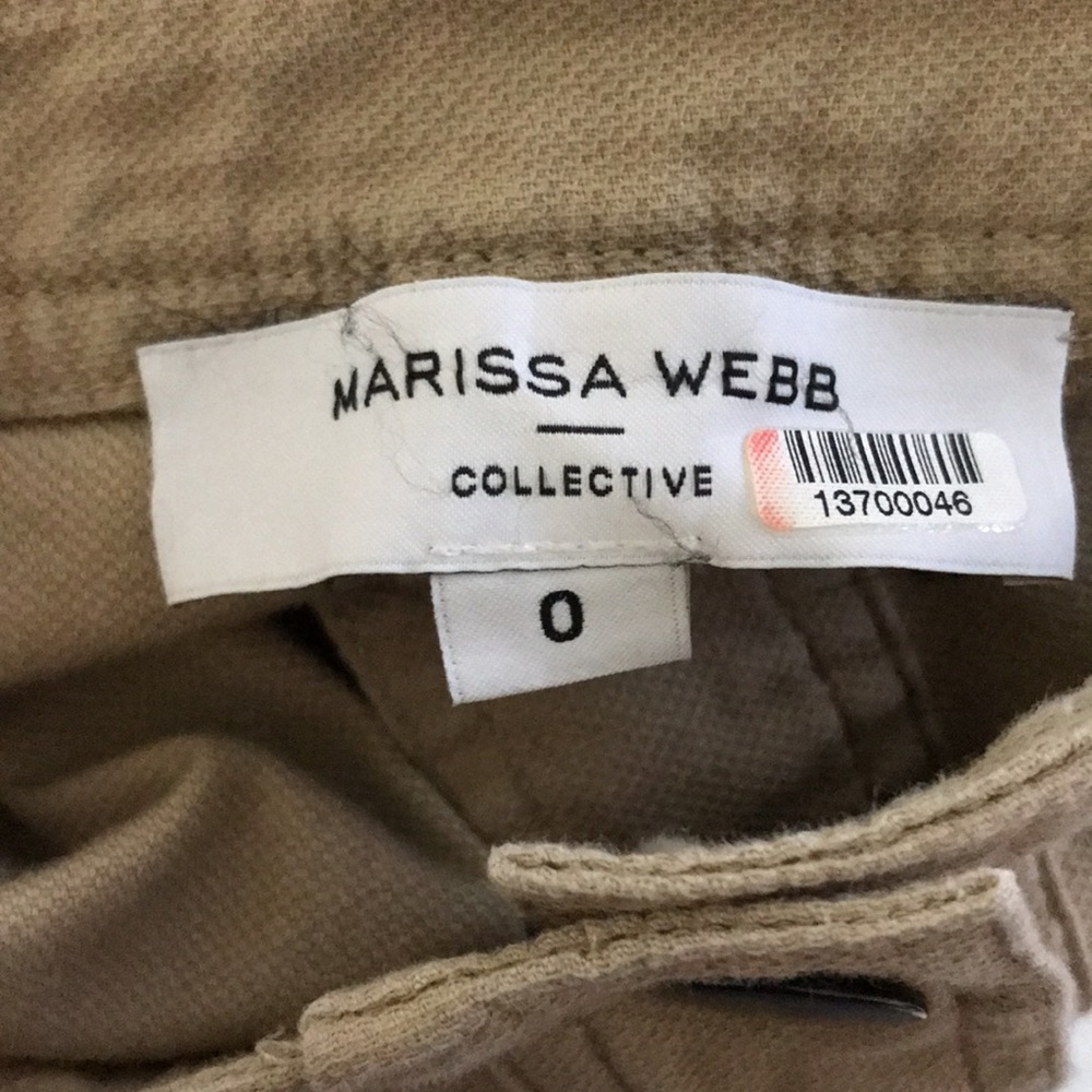 MARISSA WEBB CHARLIZE CANVAS DRESS OFF THE SHOULDER SANDSHELL SIZE 0 - Picture 7 of 8